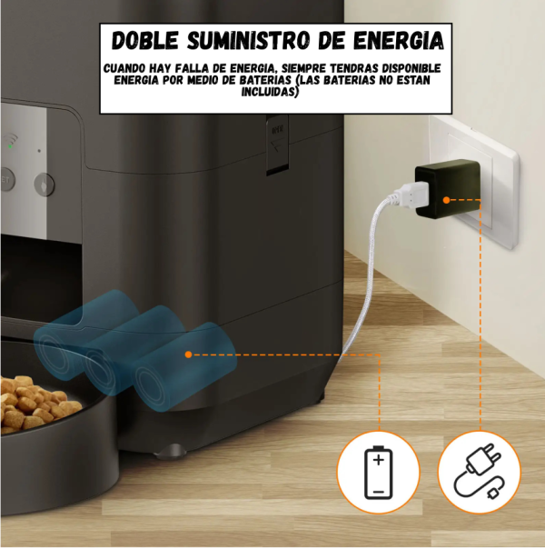 Alimentador Automatico para Mascotas 2L (2 kg) WIFI - Imagen 5