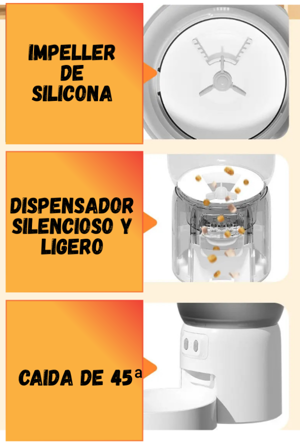 Alimentador Automatico para Mascotas 3L (3 kg) WIFI - Imagen 4