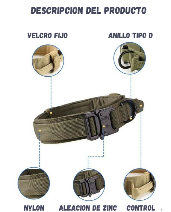 Collar Táctico Nylon Resistente - Imagen 6